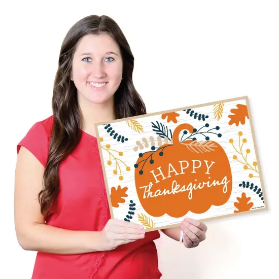 Big Dot of Happiness Happy Thanksgiving - Party Table Decorations - Fall Harvest Party Placemats - Set of 16 {7}