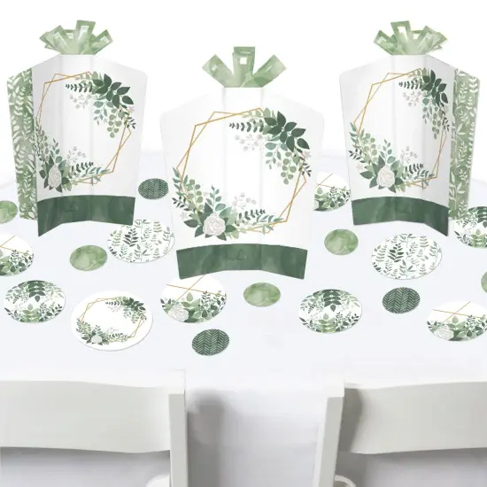 Big Dot of Happiness Boho Botanical - Greenery Party Decor and Confetti - Terrific Table Centerpiece Kit - Set of 30 {1}