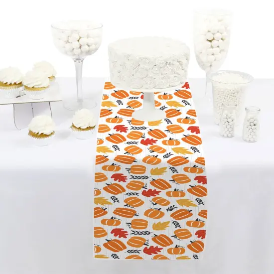Big Dot of Happiness Fall Pumpkin - Petite Halloween or Thanksgiving Party Paper Table Runner - 12 x 60 inches {3}
