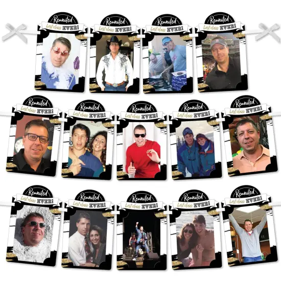 Big Dot of Happiness Reunited - DIY School Class Reunion Party Decor - Picture Display - Photo Banner {1}