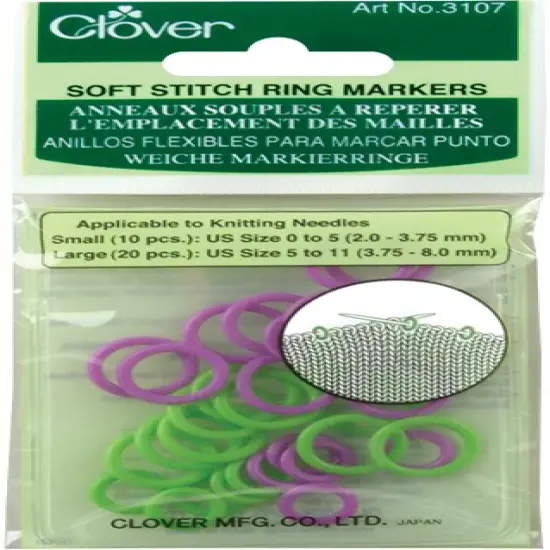 Clover Soft Stitch Ring Markers-30/Pkg {1}