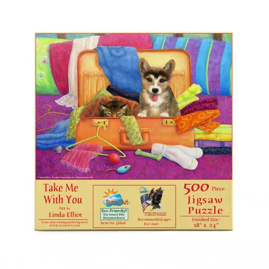 Sunsout Take Me With You 500 pc Jigsaw Puzzle 31806 {4}