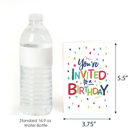 Big Dot of Happiness Cheerful Happy Birthday - Fill In Colorful Birthday Party Invitations (8 count) {4}