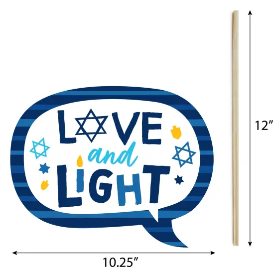 Big Dot of Happiness Hanukkah Menorah - Chanukah Holiday Party Photo Booth Props Kit - 20 Count {7}
