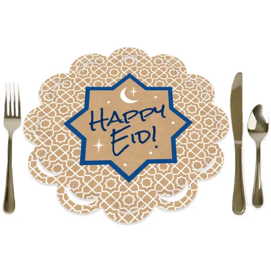 Big Dot of Happiness Ramadan - Eid Mubarak Party Round Table Decorations - Happy Eid Paper Chargers - Place Setting For 12 {1}