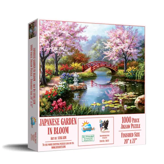 Sunsout Japanese Garden in Bloom 1000 pc Jigsaw Puzzle 36632 {3}