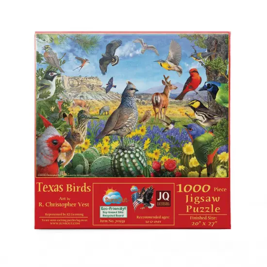 Sunsout Texas Birds 1000 pc Jigsaw Puzzle 70939 {4}