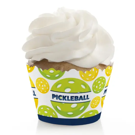 Big Dot of Happiness Let&rsquo;s Rally - Pickleball - Birthday or Retirement Party Decorations - Party Cupcake Wrappers - Set of 12 {1}