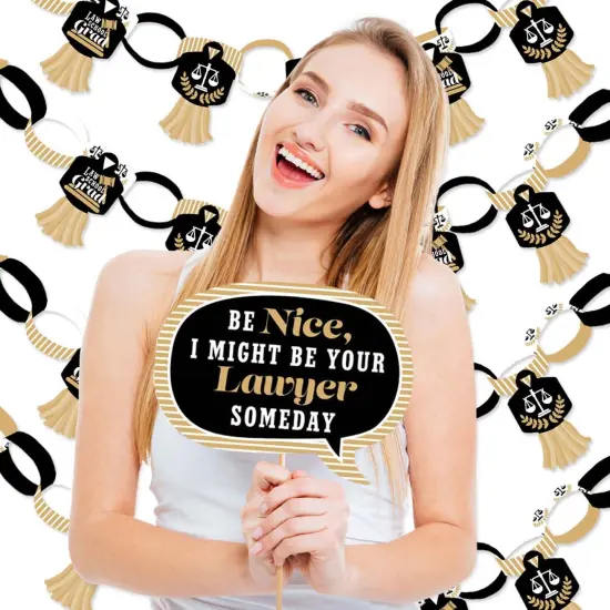 Big Dot of Happiness Law School Grad - Banner and Photo Booth Decorations - Future Lawyer Graduation Party Supplies Kit - Doterrific Bundle {3}