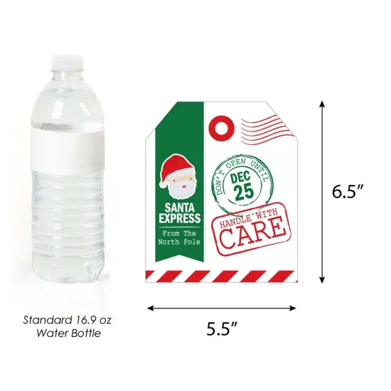 Big Dot of Happiness Santa's Special Delivery - Gift Tag Decorations DIY From Santa Claus Christmas Essentials - Set of 20 {6}