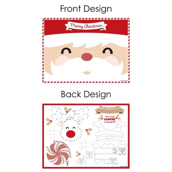 Big Dot of Happiness Jolly Santa Claus - Paper Christmas Party Coloring Sheets - Activity Placemats - Set of 16 {7}