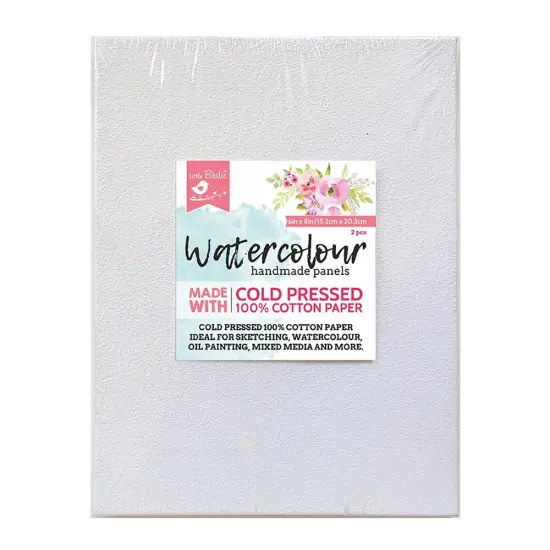 Little Birdie Watercolor Art Panel 6"X8" 2/Pkg-6"X8" {1}