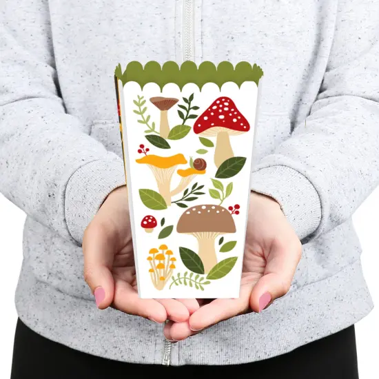 Big Dot of Happiness Wild Mushrooms - Red Toadstool Party Favor Popcorn Treat Boxes - Set of 12 {6}