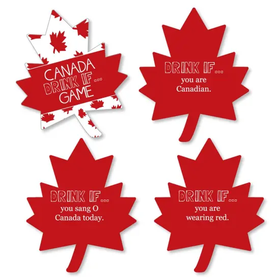 Big Dot of Happiness Drink If Game - Canada Day - Canadian Party Game - 24 Count {1}