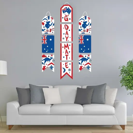 Big Dot of Happiness Australia Day - Hanging Vertical Paper Door Banners - G'Day Mate Aussie Party Wall Decoration Kit - Indoor Door Decor {3}