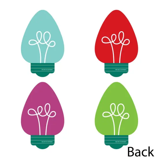 Big Dot of Happiness Christmas Light Bulbs - Decorations DIY Holiday Party Essentials - Set of 20 {4}
