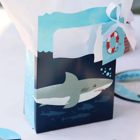 Big Dot of Happiness Shark Zone - Jawsome Party or Birthday Party Favor Boxes - Set of 12 {7}
