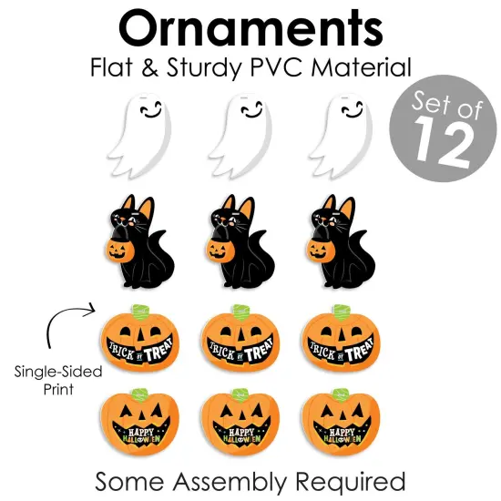 Big Dot of Happiness Jack-O'-Lantern Halloween - Kids Halloween Decorations - Tree Ornaments - Set of 12 {6}