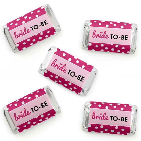 Big Dot of Happiness Bride-To-Be - Mini Candy Bar Wrapper Stickers - Bridal Shower or Classy Bachelorette Party Small Favors - 40 Count {1}