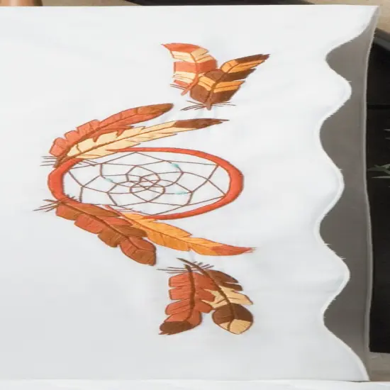 Tobin Stamped For Embroidery Pillowcase Pair 20"X30"-Dreamcatcher {1}