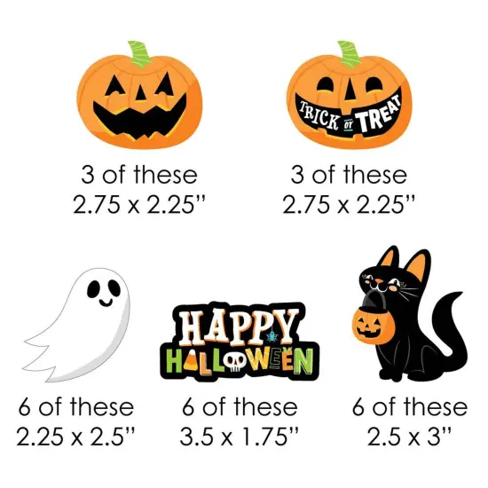 Big Dot of Happiness Jack-O'-Lantern Halloween - DIY Shaped Kids Halloween Party Cut-Outs - 24 Count {3}