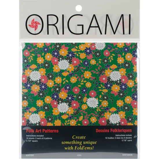 Yasutomo Fold 'Ems Origami Paper 5.875" 16/Pkg-Folk Art {1}