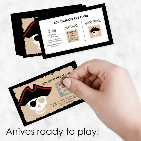 Big Dot of Happiness Beware of Pirates - Pirate Birthday Party Game Scratch Off Cards - 22 Count {3}