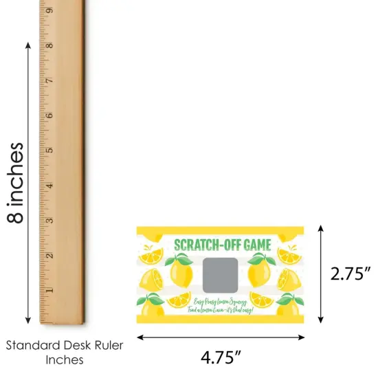 Big Dot of Happiness So Fresh - Lemon - Citrus Lemonade Party Game Scratch Off Cards - 22 Count {7}