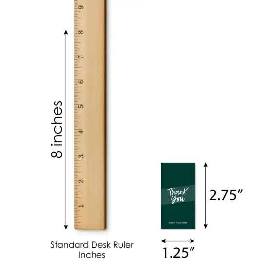 Big Dot of Happiness Emerald Elegantly Simple - Mini Candy Bar Wrapper Stickers Party Small Favors 40 Ct {6}