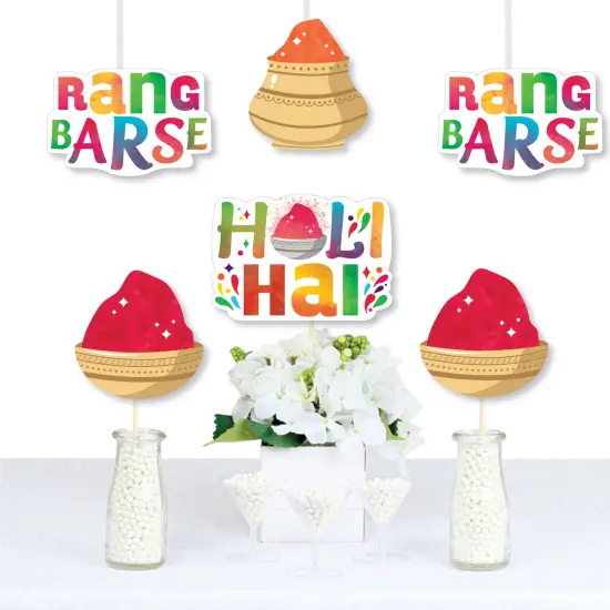 Big Dot of Happiness Holi Hai - Red and Orange Gulal Bowls Decorations DIY Festival of Colors Party Essentials - Set of 20 {1}