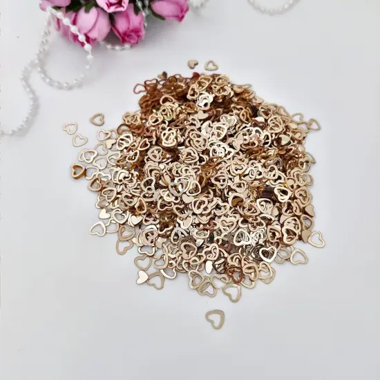 Dress My Craft Sequins 8gms-Golden Heart {5}