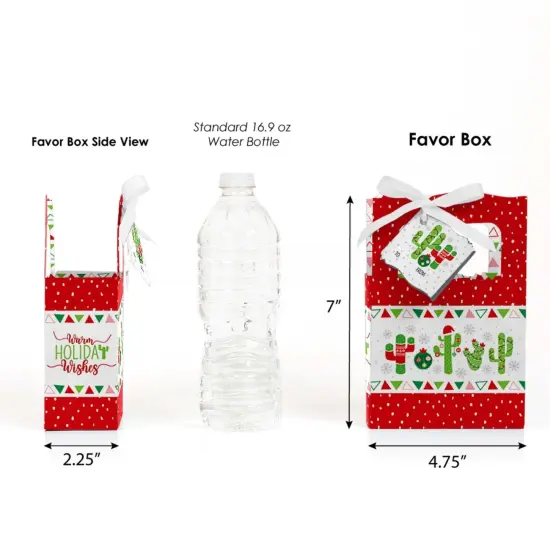 Big Dot of Happiness Merry Cactus - Christmas Cactus Party Favor Boxes - Set of 12 {3}
