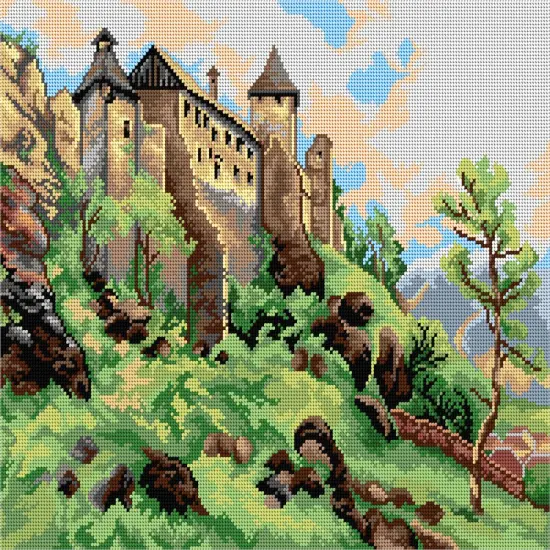 Petersberg Castle 3488M Needlepoint canvas for halfstitch without yarn {1}
