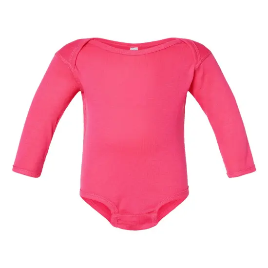 Rabbit Skins&reg; Infant Fine Jersey Long Sleeve Bodysuit Hot pink {1}