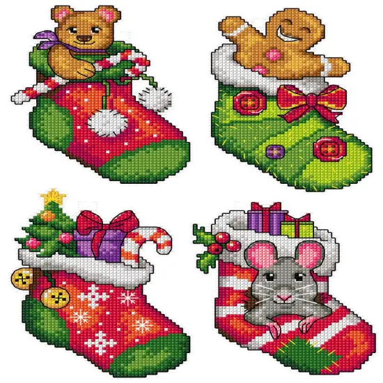 Christmas stockings Counted Cross-Stitch Kit {1}