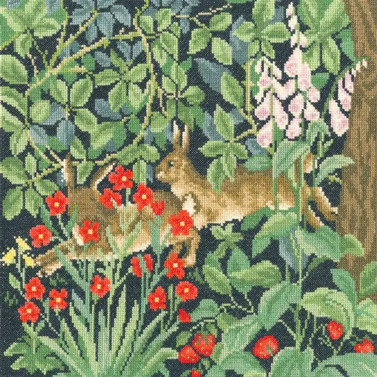 Greenery Hares XAC16 Counted Cross Stitch Kit {1}