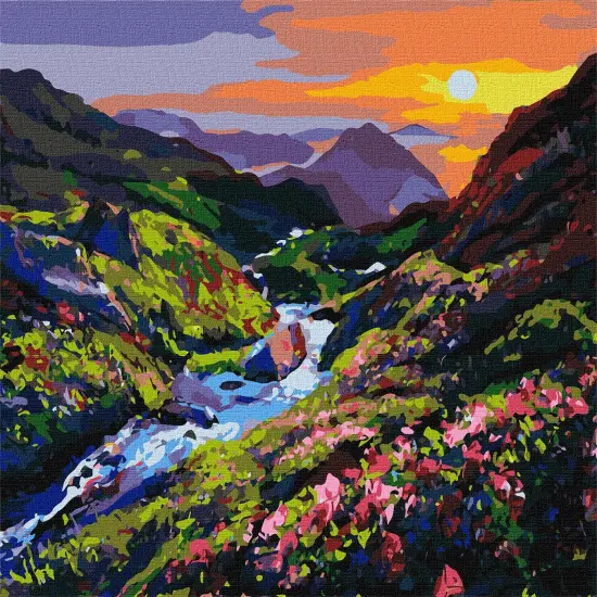 Painting by Numbers kit Sunrise in the mountains KHO2887 {2}