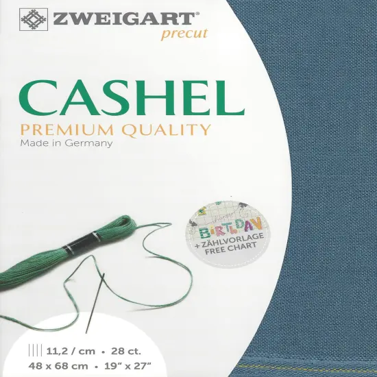 Precut Zweigart Cashel 28 count Blue Spruce {1}