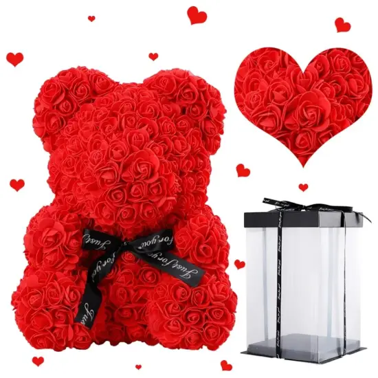 Rose Teddy Bear Gift Box {2}