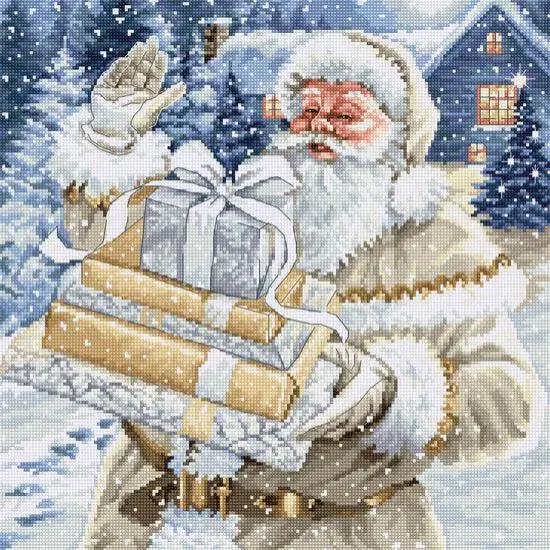 Santa and Pressies BU5034L Counted Cross-Stitch Kit {1}