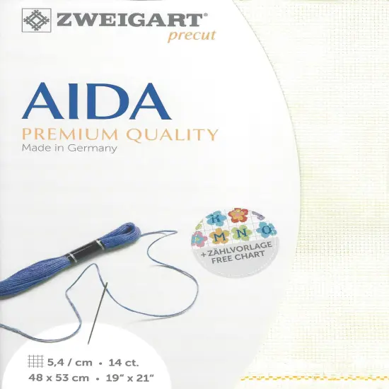 PrecutZweigart Stern-Aida Vintage 14 count Vintage Cream {1}