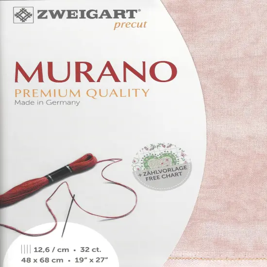 Precut Zweigart Murano Vintage 32 count Vintage Pink Marble {1}