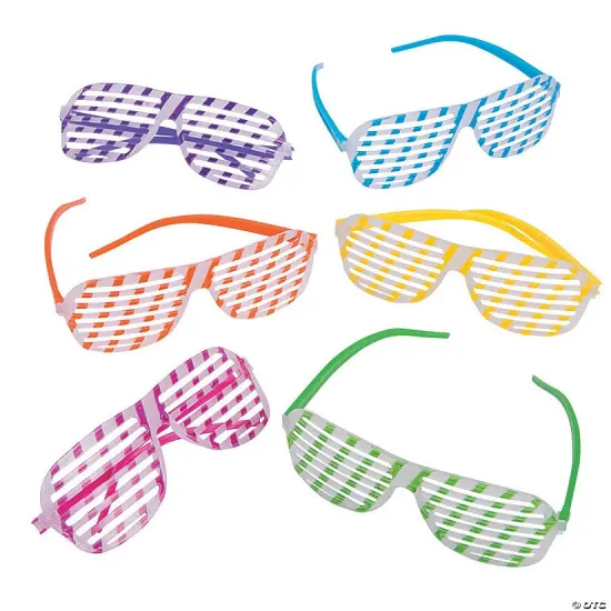 Kids Bright Color Glow-in-the-Dark Shutter Glasses - 12 Pc. {4}