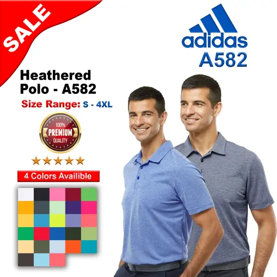 Adidas&reg; Heathered Polo Collegiate royal mel {2}