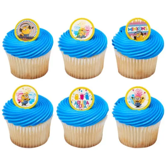 Despicable Me Minions Celebrations Cake Cupcake Rings - 12ct per order {2}