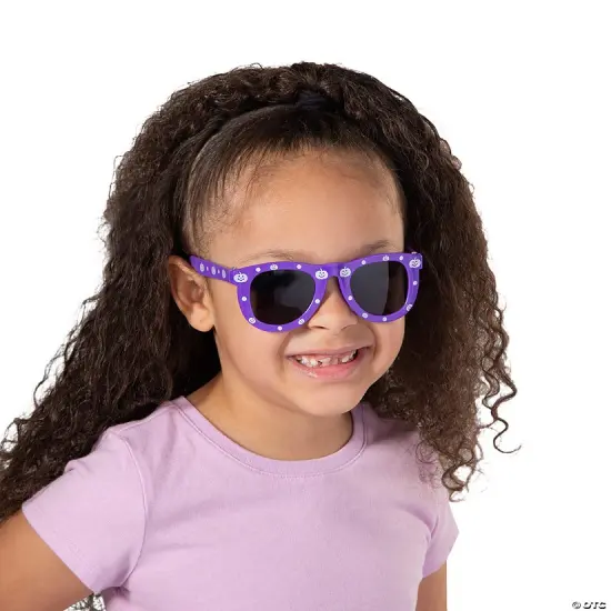 12 Pieces Kids Halloween Jack-o&rsquo;-Lantern Print Sunglasses {2}