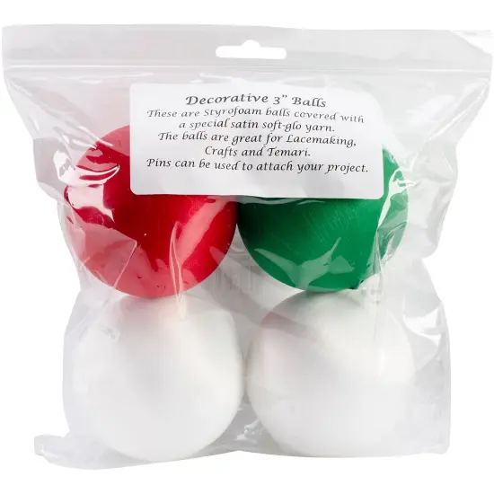 Handy Hands Decor Satin Covered Styrofoam Balls 3" 4/Pkg {1}