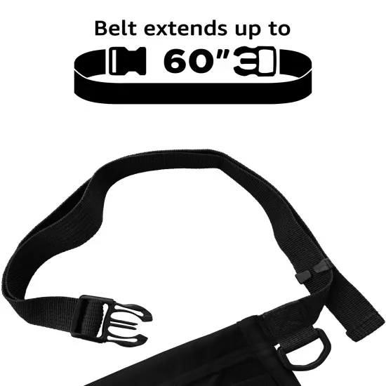 Smart Apron Waist Apron 7 Pockets with Zippers Adjustable Quick Release Waistband-60 Inches Long, 16 Reinforced Stress Points for Crafters, Teachers, Artists, Scrap Bookers, Sewing, Concessions Black {4}