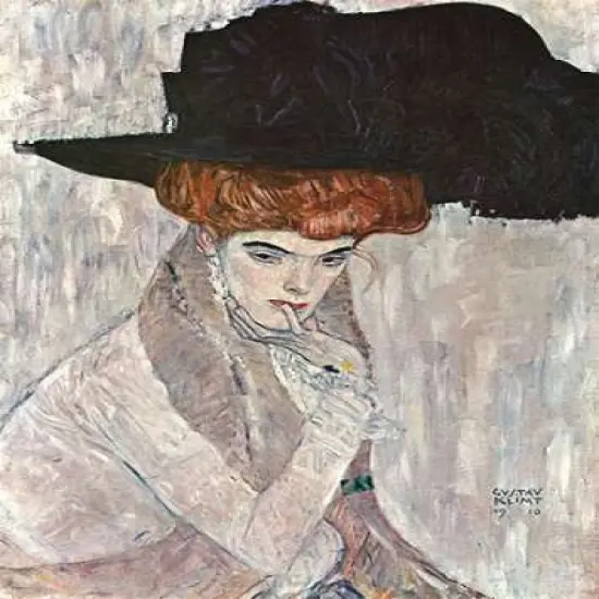 Lady With Black Feather Hat 1910 Poster Print by Gustav Klimt - Item # VARPDX373353 {1}