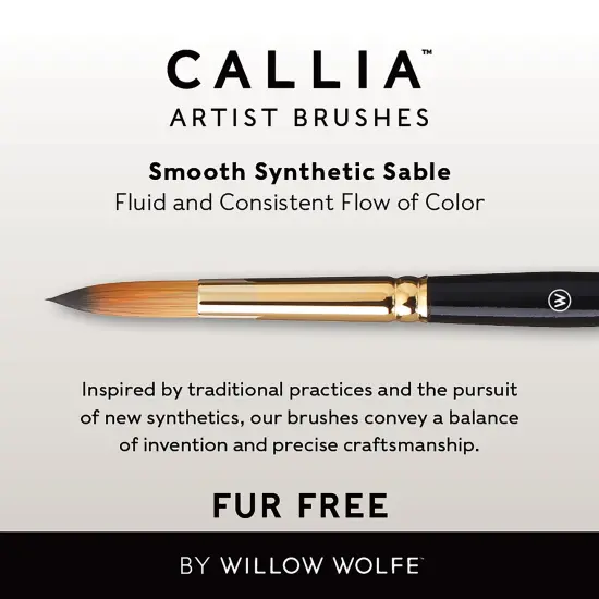 Willow Wolfe Callia Artist Short Liner Brush-18/0 {7}